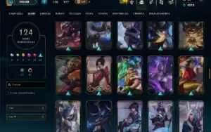 Diamante 1 com 115 Champs e 124 Skins ( MID / TOP / ADC )