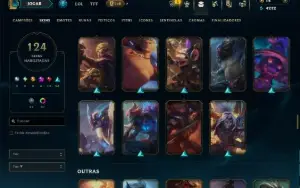 Diamante 1 com 115 Champs e 124 Skins ( MID / TOP / ADC )