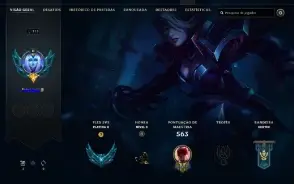 Conta Lol Plat 3 Ex Diamond / Todos Os Champ / Full Acces