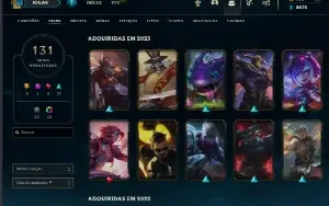 Conta Lol Plat 3 Ex Diamond / Todos Os Champ / Full Acces