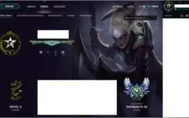 CONTA LOL DIAMANTE 3, BORDA MESTRE, 204 SKINS!
