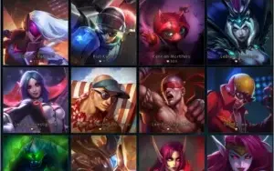 V> Conta Platina 2 124 Campeões 58 skins.Ouro nas duas flex.