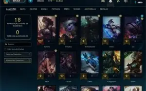 Conta PLATINA 4 - Smurf LOL (league of legends) ELOMOON