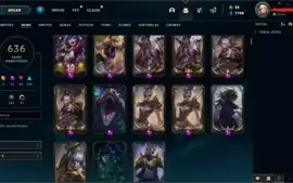 CONTA RIOT COM 17 FACAS NO VALORANT E 600+ SKINS NO LOL