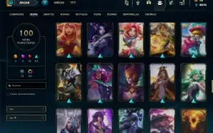 Ferro 1 com 80 Champs e 100 Skins + 72 Cromas ( MAIN SUP )