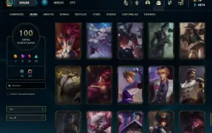 Ferro 1 com 80 Champs e 100 Skins + 72 Cromas ( MAIN SUP )
