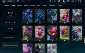 Ferro 1 com 80 Champs e 100 Skins + 72 Cromas ( MAIN SUP )