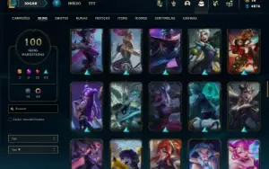Ferro 1 com 80 Champs e 100 Skins + 72 Cromas ( MAIN SUP )