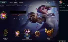 CONTA OURO V - 18 SKINS 80 CAMPEÕES LVL 45