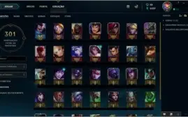 CONTA OURO V - 18 SKINS 80 CAMPEÕES LVL 45