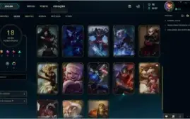 CONTA OURO V - 18 SKINS 80 CAMPEÕES LVL 45