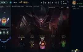 Conta do lol upada manualmente com 110 skin para habilitar