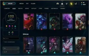 Conta prata FULL CHAMPS, 122 SKINS
