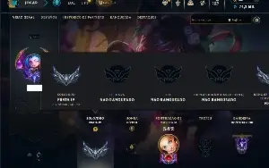 Prata 4 com TODOS os champs e 155 Skins ( MID / ADC / JG )