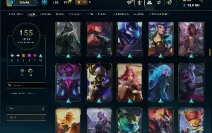 Prata 4 com TODOS os champs e 155 Skins ( MID / ADC / JG )