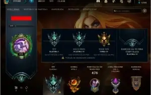 Conta LoL Platina +400 skins // 4 ultimate // 6 míticas
