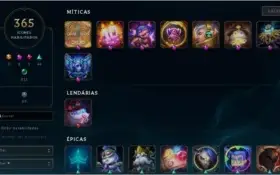 Conta LoL Platina +400 skins // 4 ultimate // 6 míticas