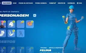 Conta Fortnite com Wildcat e outras skins de clube