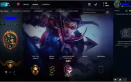 Conta de Lol lv 90 e borda de ouro