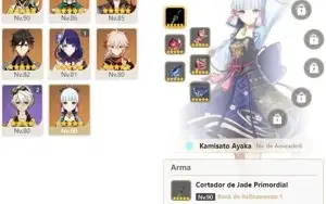 CONTA GENSHIN AR56⭐14 LENDÁRIOS⭐4 ARMAS 5⭐YELAN KAZUHA YAE