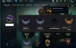 Conta prata 4 com 121 Champs e 72 Skins + 2 Prestigios