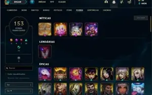 Conta prata 4 com 121 Champs e 72 Skins + 2 Prestigios