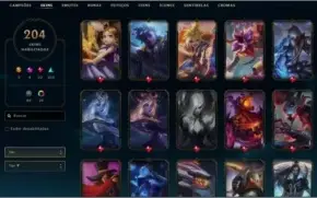Conta LOL - Todos Champions, 204 skins e muito mais