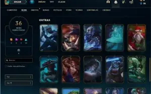 Conta prata 4 com 62 Champs e 36 Skins + 1 Fragmento