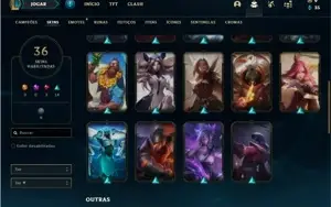 Conta prata 4 com 62 Champs e 36 Skins + 1 Fragmento