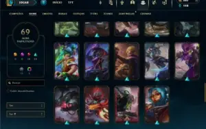 Platina 3 com 80 Champs e 69 Skins + 22 Espolios