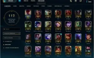 CONTA LOL MD5 P/ PLATINA - COM 28 CHMPs e 4 SKINS ÉPICAS