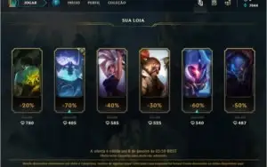 CONTA LOL MD5 P/ PLATINA - COM 28 CHMPs e 4 SKINS ÉPICAS