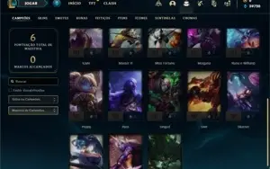 Conta ouro 4 com 23 Champs e 13 Fragmentos de skins