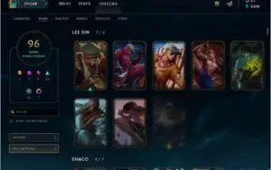 Conta League Of Legends Todos os Campeões 96 Skins