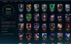 Conta LoL 2016 Level (101) 70 Skins 107 Campeões
