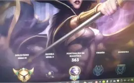 conta de lol, level 123, 84 skins,