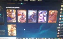conta de lol, level 123, 84 skins,