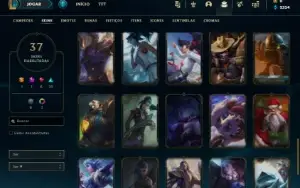 Platina 3 com 65 Champs e 37 Skins
