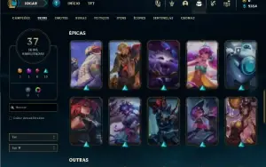Platina 3 com 65 Champs e 37 Skins