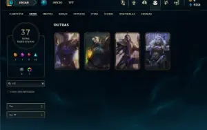 Platina 3 com 65 Champs e 37 Skins