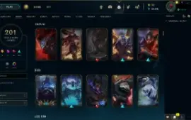 Conta LOL recheada - 201 skins - Platina