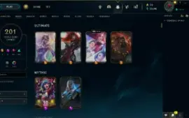 Conta LOL recheada - 201 skins - Platina