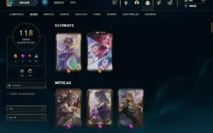 Bronze 4 com 130 Champs e 118 Skins