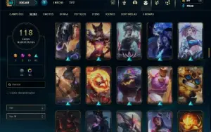 Bronze 4 com 130 Champs e 118 Skins