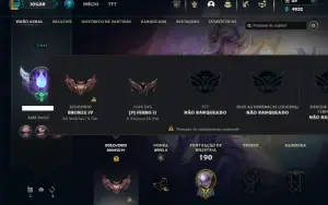 Bronze 4 com 130 Champs e 118 Skins