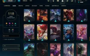 Bronze 4 com 130 Champs e 118 Skins