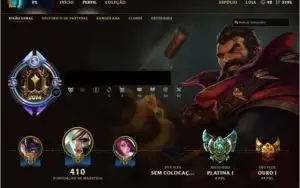 Conta no lol s7 Platina1, s6 Diamante - TODOS CAMPEÕES