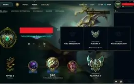 CONTA LOL Platina 5 BORDA Platina, 83 Skins 80 Campeões