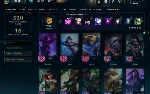 Unranked com 150 Champs e 211 Skins ( ADC / MID / TOP )