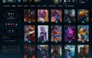 Unranked com 150 Champs e 211 Skins ( ADC / MID / TOP )